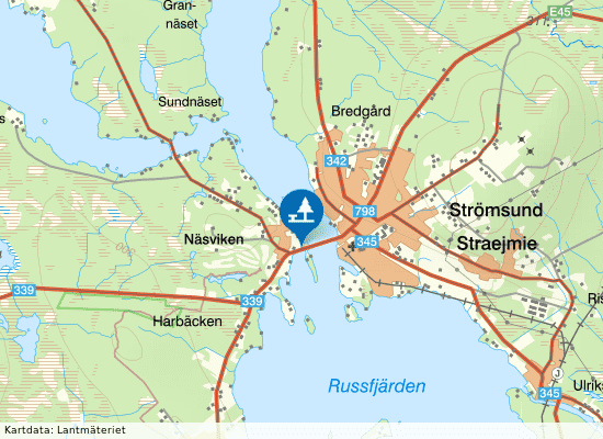 Strömsund på kartan