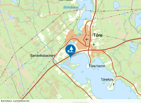 Töre på kartan