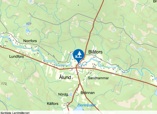 Ålunds naturrastplats på kartan