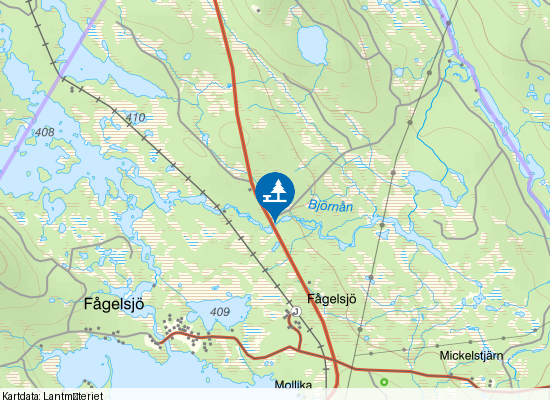 Björnån på kartan