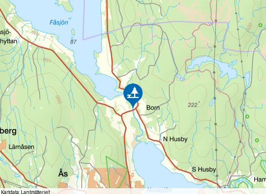 Born på kartan