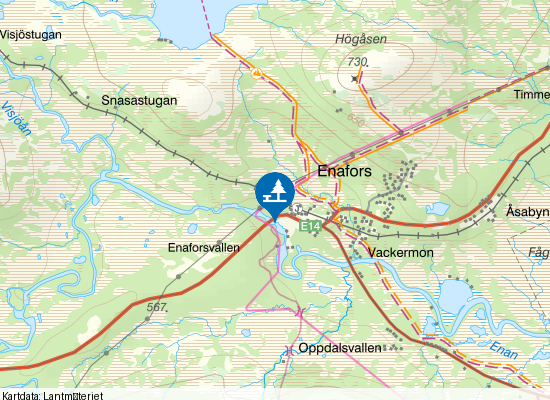 Enanfors på kartan