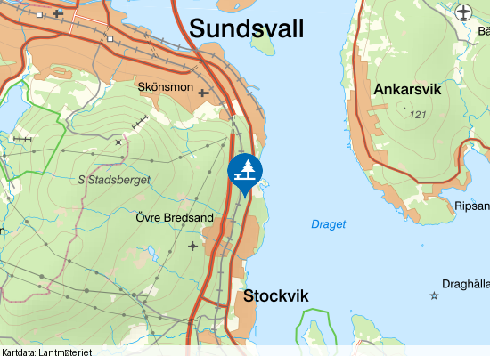 Informationstavla Sundsvall på kartan
