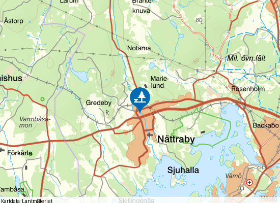 Nättraby Stenbro Picknickplats på kartan