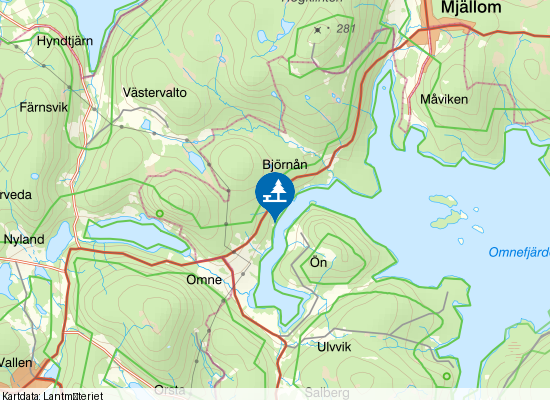 Naturrastplats på kartan
