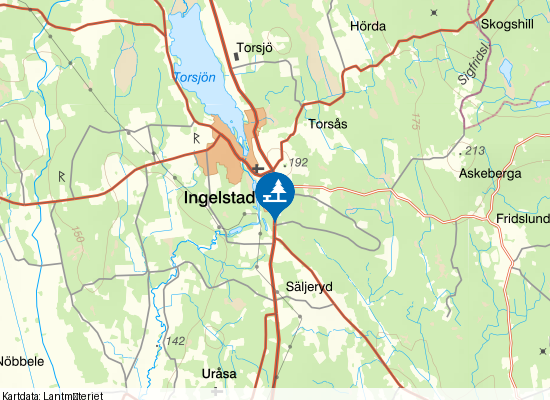 Rastplats Ingelstad på kartan