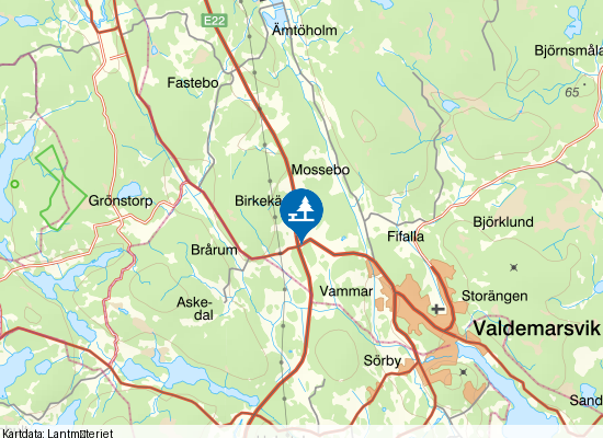 Rastplats Kustporten på kartan