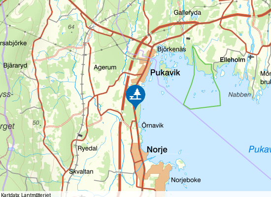 Rastplats Norje på kartan