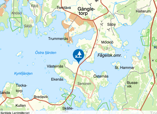 Rastplats Senoren på kartan