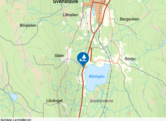 Rastplats Svenstavik på kartan