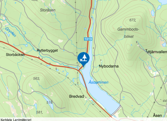 Rastplats with dass på kartan