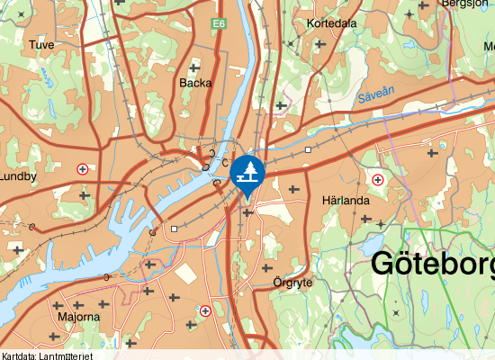 Redbergsparken på kartan