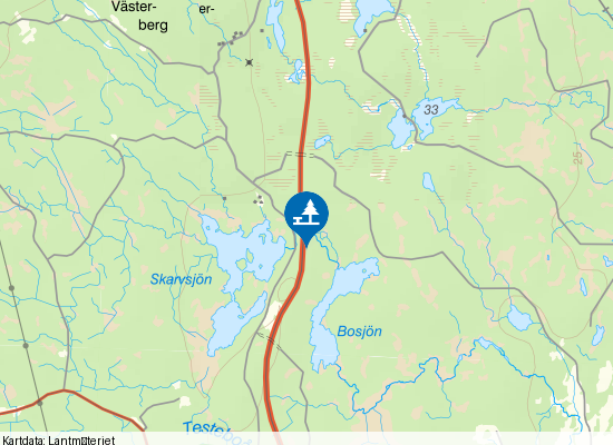 Skarvberget på kartan