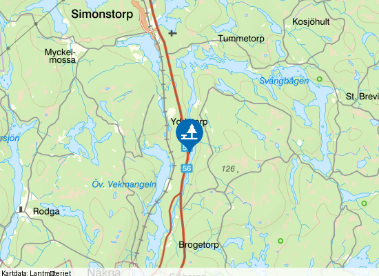 Svängbågen på kartan