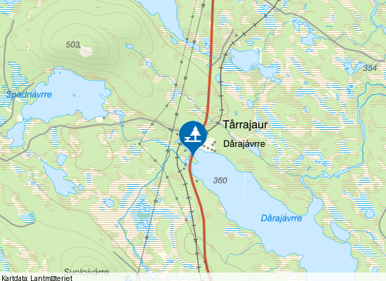 Tårrajaur på kartan