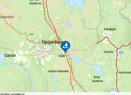 Vallavilan på kartan