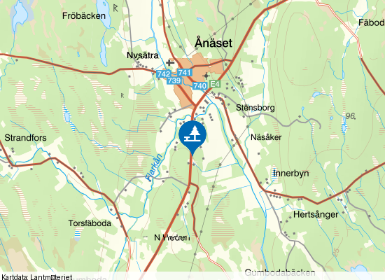 Ånäset södra på kartan