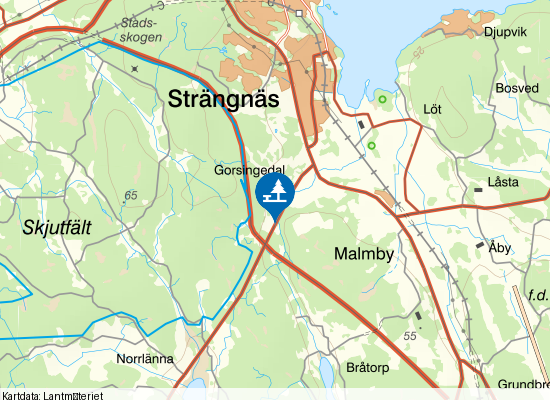 Solberga köpcentrum på kartan