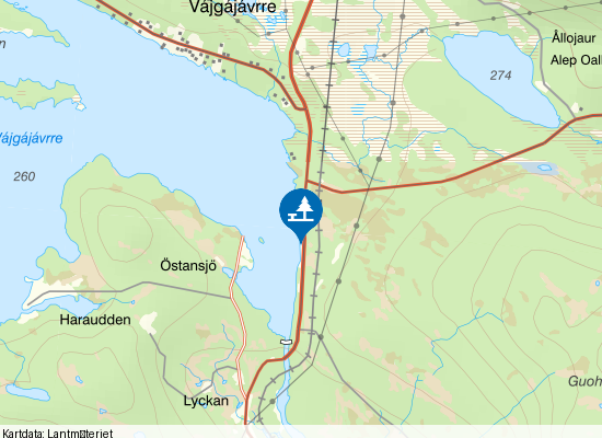 Sasskam Jokkmokk norra på kartan