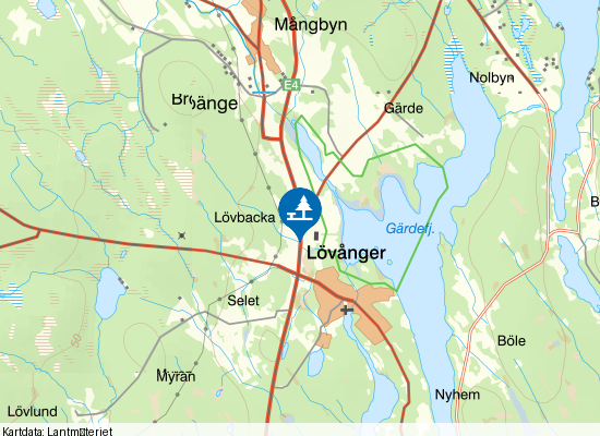 Lövånger norra på kartan