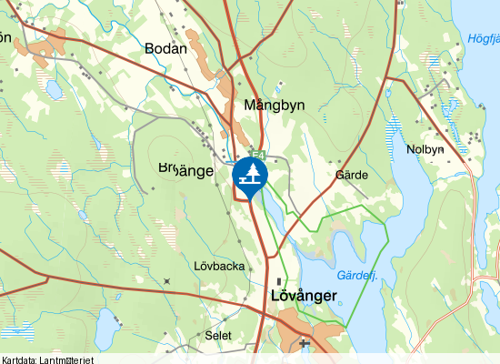 Södra Broänge på kartan