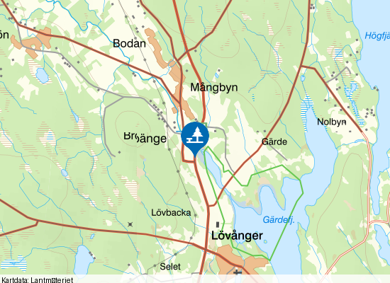 Södra Broänge på kartan