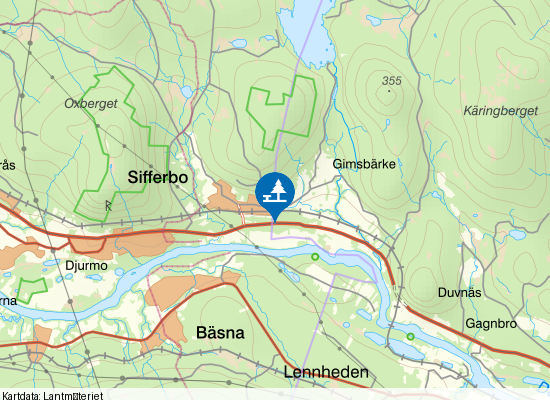 Gimmenvägen på kartan