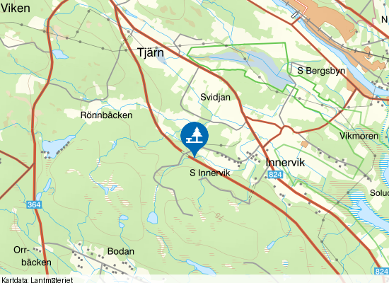 Brinkberget på kartan
