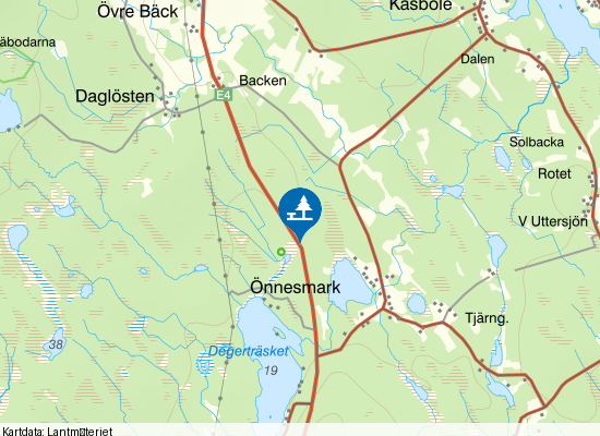 Rengårdstjärnen på kartan