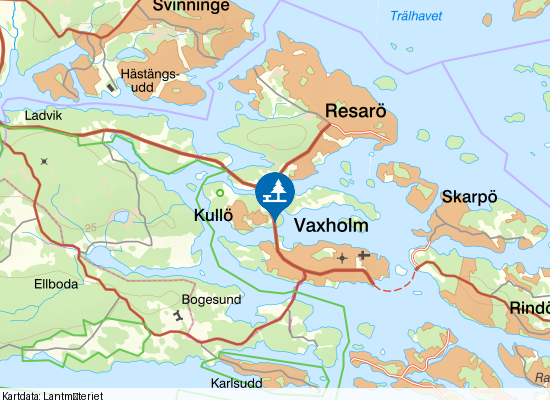 Kullö på kartan