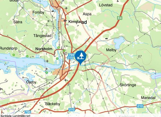 Norsholmsbron på kartan