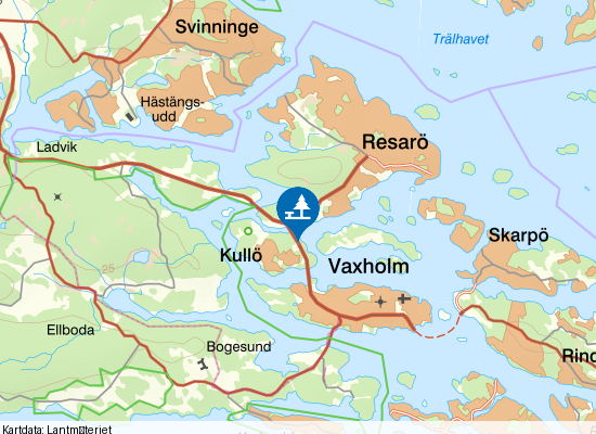 Kullö Värmeslingan på kartan