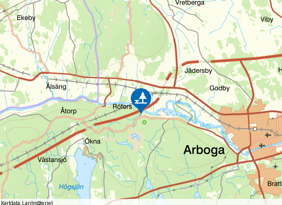 Arbogaån på kartan