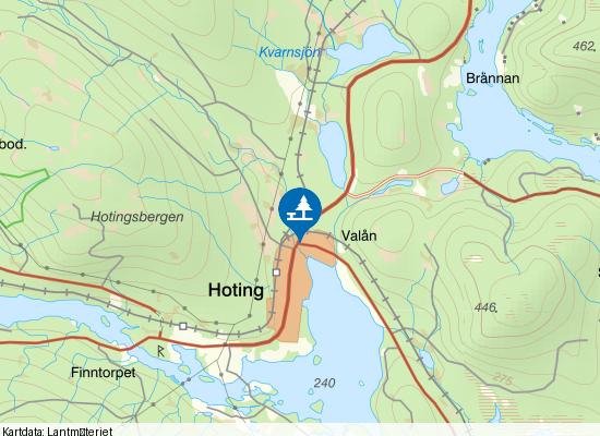 Hotingsjön på kartan