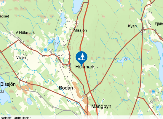 Vägficka på kartan