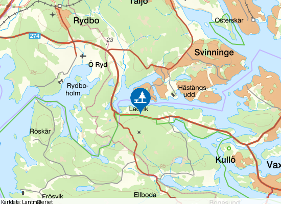Vägficka på kartan