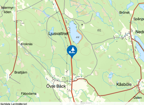 Vägficka på kartan