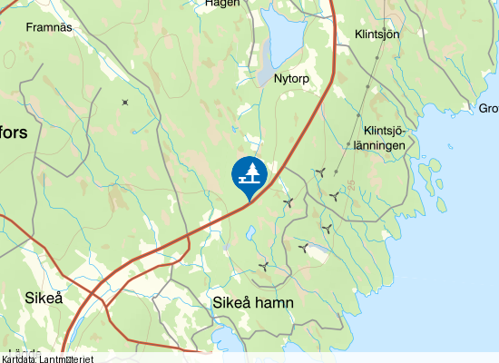 Vägficka på kartan