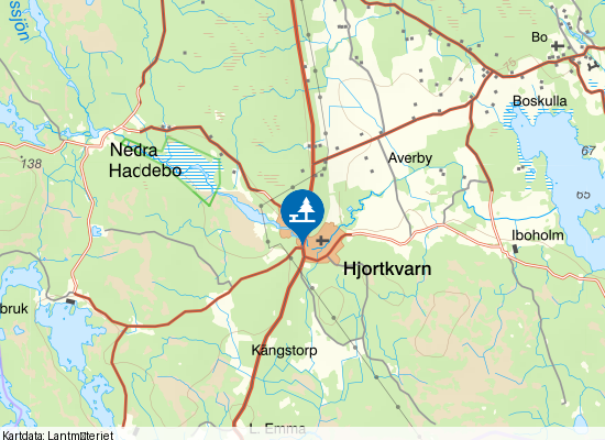 Hjortkvarn Bensinmack på kartan