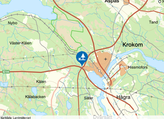 Krokomsporten på kartan