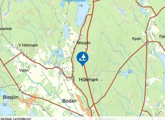 Vägficka på kartan