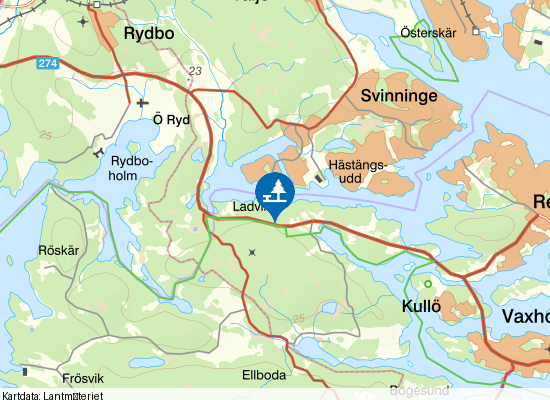 Vägficka på kartan