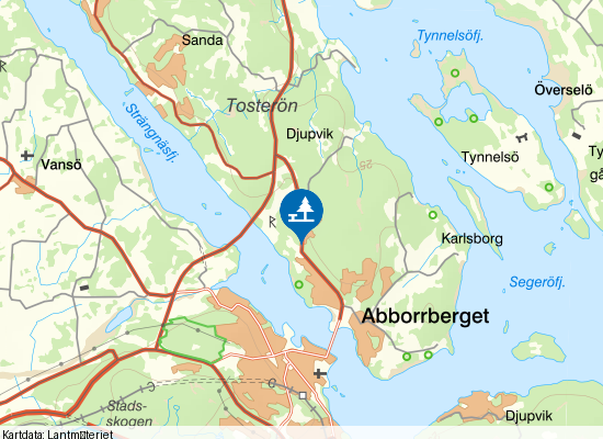 Enhammar på kartan