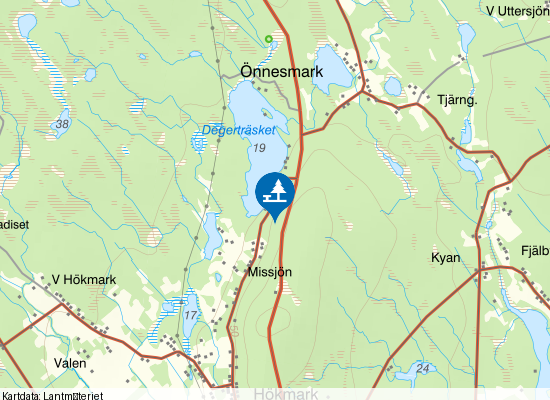 Vägficka på kartan