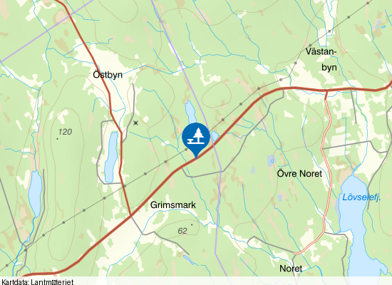 Vägficka på kartan