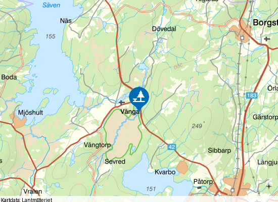 Vänga Mosse på kartan