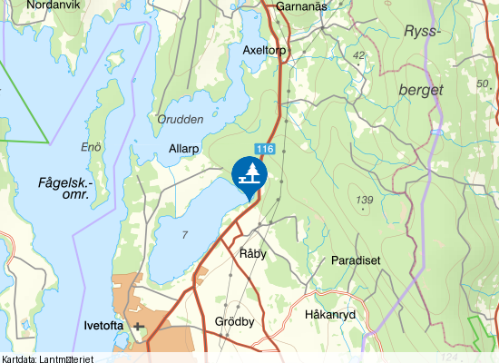 Rastplats Åby på kartan