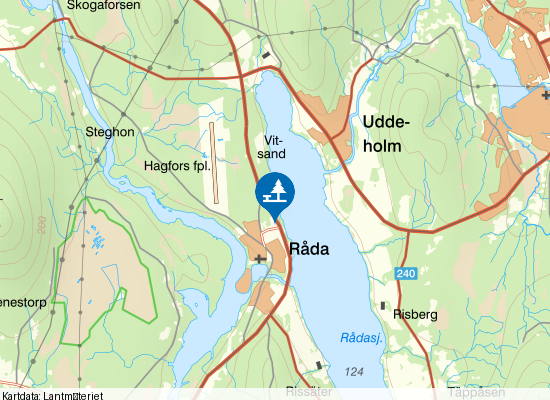 Råda bensinmack på kartan