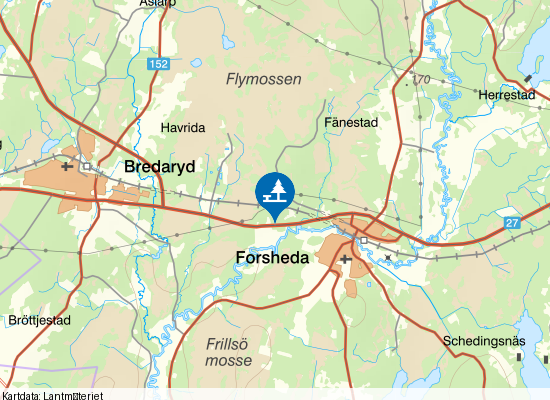 Forsheda Väster på kartan