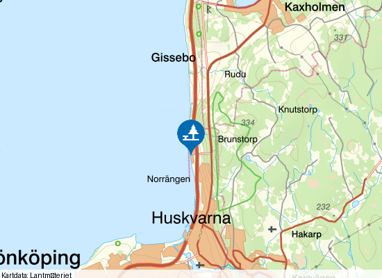 Huskvarna på kartan